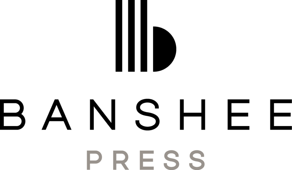 Image of Banshee Press' logo: a lowercase B made with three vertical lines 