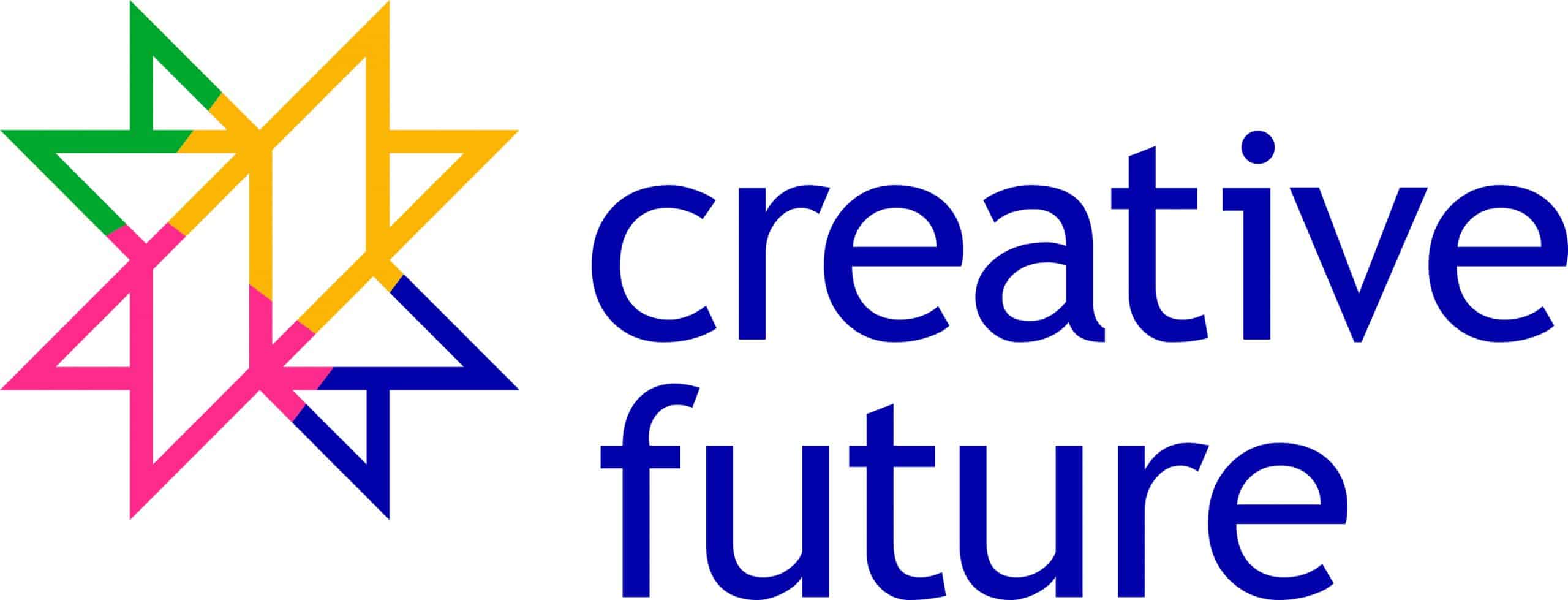 Image of the Creative Future logo featuring a multi-coloured star